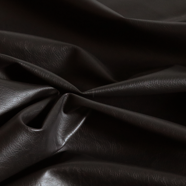 Palermo Faux Leather Aged Effect In Oak Brown Colour Upholstery Fabric CTR-1458