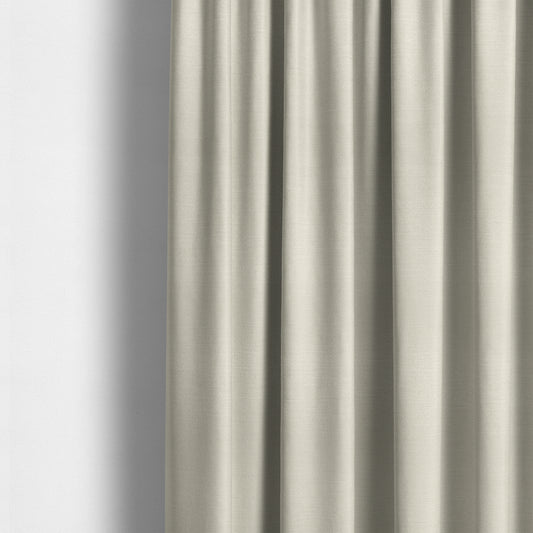 Sydney Linen Effect Chenille Plain Water Repellent Cream Upholstery Fabric CTR-1458 - Made To Measure Curtains