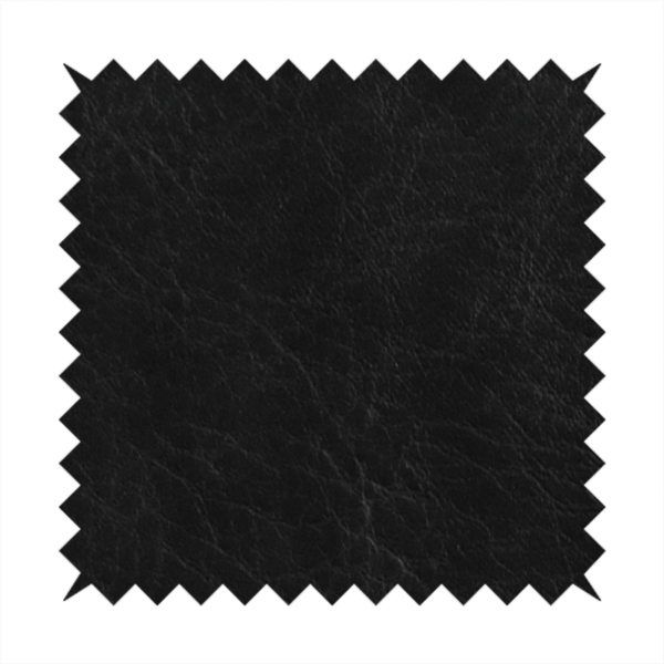 Palermo Faux Leather Aged Effect In Black Colour Upholstery Fabric CTR-1459