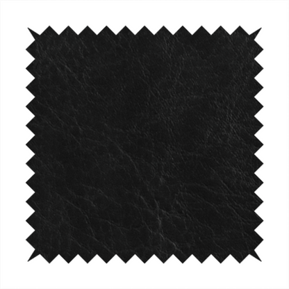 Palermo Faux Leather Aged Effect In Black Colour Upholstery Fabric CTR-1459