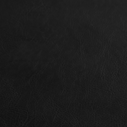 Palermo Faux Leather Aged Effect In Black Colour Upholstery Fabric CTR-1459