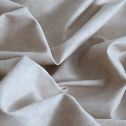 Palermo Faux Leather Aged Effect In Cream Colour Upholstery Fabric CTR-1461