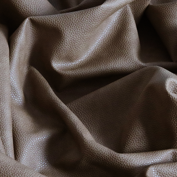 Ortona Faux Leather Malted Effect In Light Brown Colour Upholstery Fabric CTR-1463