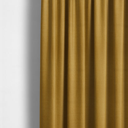 Sydney Linen Effect Chenille Plain Water Repellent Yellow Upholstery Fabric CTR-1463 - Made To Measure Curtains