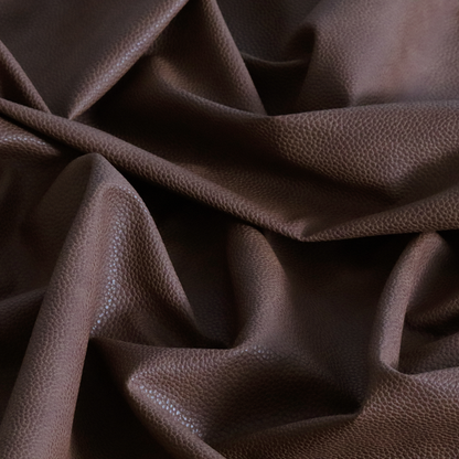 Ortona Faux Leather Malted Effect In Tan Brown Colour Upholstery Fabric CTR-1464