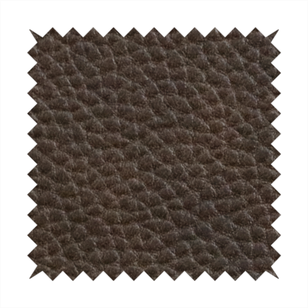 Ortona Faux Leather Malted Effect In Dark Brown Colour Upholstery Fabric CTR-1465