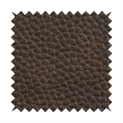 Ortona Faux Leather Malted Effect In Dark Brown Colour Upholstery Fabric CTR-1465