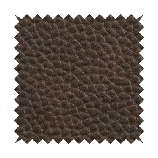 Ortona Faux Leather Malted Effect In Dark Brown Colour Upholstery Fabric CTR-1465