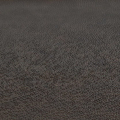 Ortona Faux Leather Malted Effect In Dark Brown Colour Upholstery Fabric CTR-1465
