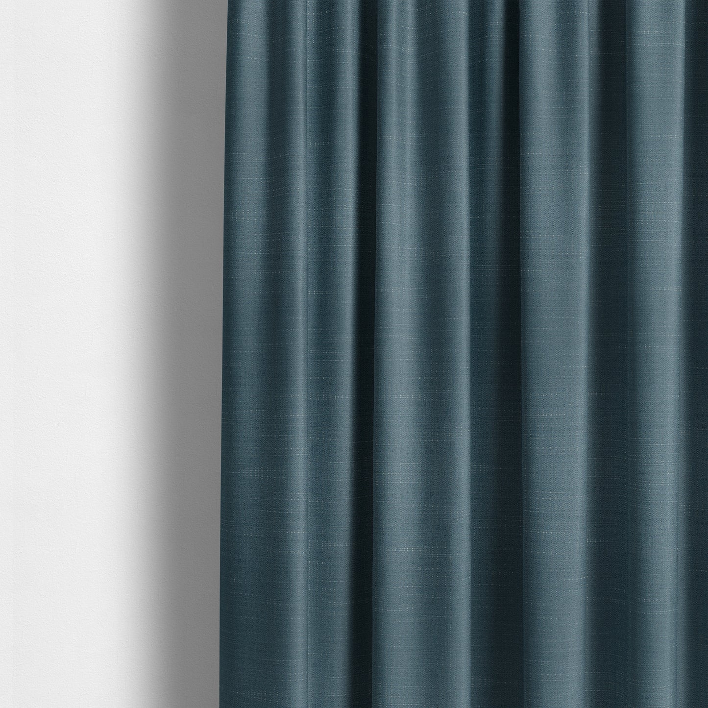 Sydney Linen Effect Chenille Plain Water Repellent Navy Blue Upholstery Fabric CTR-1465 - Made To Measure Curtains