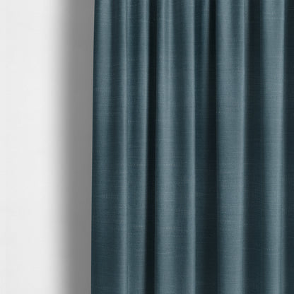 Sydney Linen Effect Chenille Plain Water Repellent Navy Blue Upholstery Fabric CTR-1465 - Made To Measure Curtains