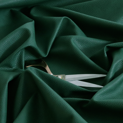 Ortona Faux Leather Malted Effect In Green Colour Upholstery Fabric CTR-1466