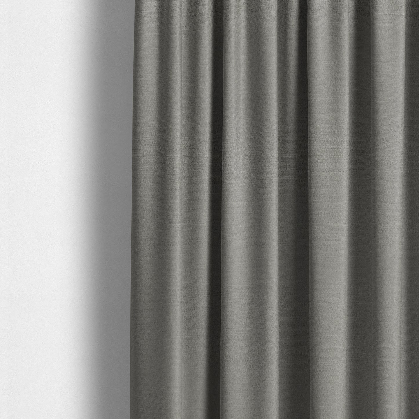 Sydney Linen Effect Chenille Plain Water Repellent Grey Upholstery Fabric CTR-1468 - Made To Measure Curtains