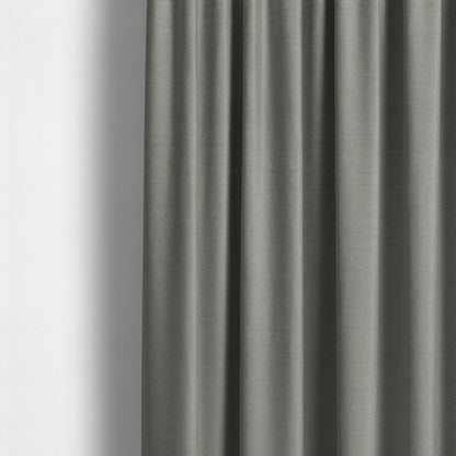 Sydney Linen Effect Chenille Plain Water Repellent Grey Upholstery Fabric CTR-1468 - Made To Measure Curtains