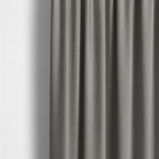 Sydney Linen Effect Chenille Plain Water Repellent Grey Upholstery Fabric CTR-1468 - Made To Measure Curtains