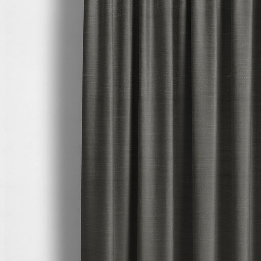 Sydney Linen Effect Chenille Plain Water Repellent Black Upholstery Fabric CTR-1469 - Made To Measure Curtains