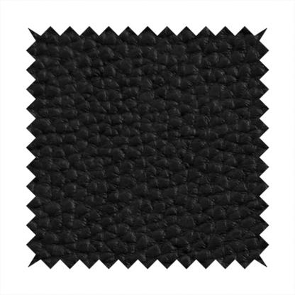Ortona Faux Leather Malted Effect In Black Colour Upholstery Fabric CTR-1470