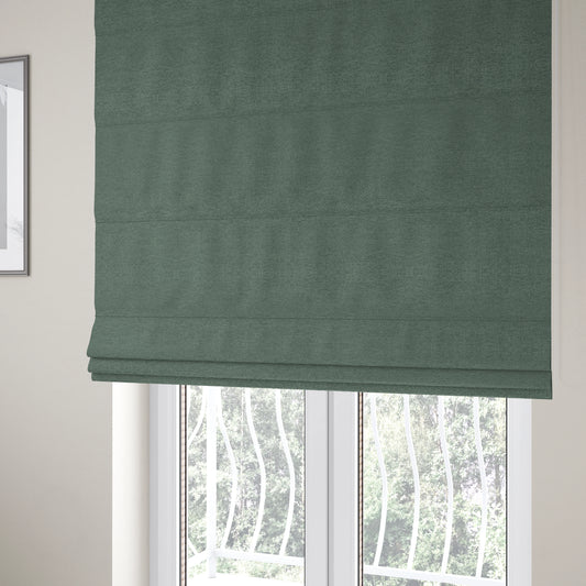 Boston Flat Weave Green Recycled Upholstery Fabric CTR-1470 - Roman Blinds