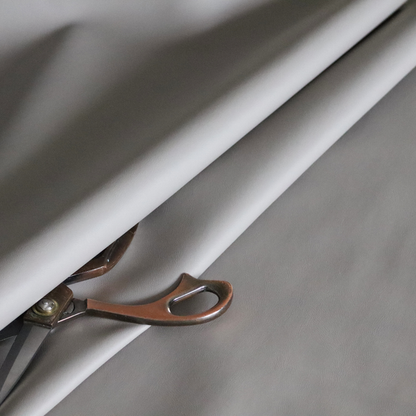 Sulmona Faux Leather Smooth Effect In Light Grey Upholstery Fabric CTR-1472