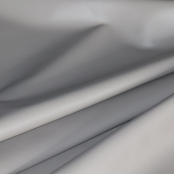 Sulmona Faux Leather Smooth Effect In Light Grey Upholstery Fabric CTR-1472