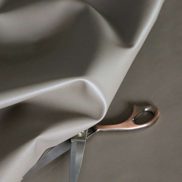 Sulmona Faux Leather Smooth Effect In Mocha Brown Colour Upholstery Fabric CTR-1473