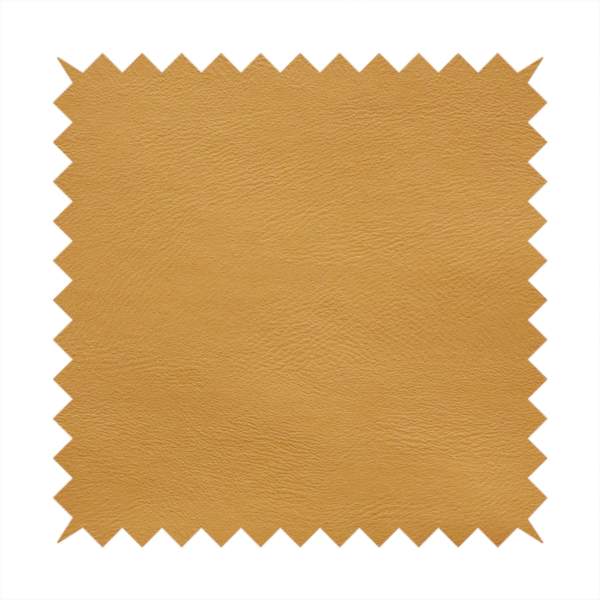 Sulmona Faux Leather Smooth Effect In Yellow Colour Upholstery Fabric CTR-1474