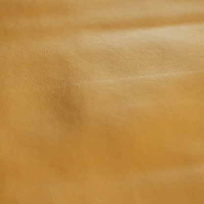 Sulmona Faux Leather Smooth Effect In Yellow Colour Upholstery Fabric CTR-1474