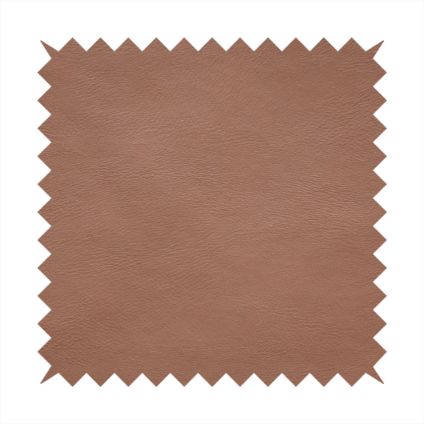 Sulmona Faux Leather Smooth Effect In Tan Brown Colour Upholstery Fabric CTR-1475