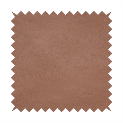 Sulmona Faux Leather Smooth Effect In Tan Brown Colour Upholstery Fabric CTR-1475