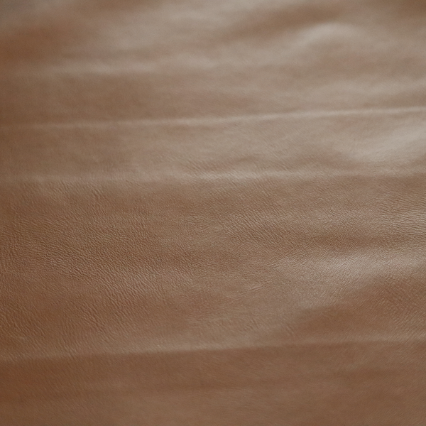 Sulmona Faux Leather Smooth Effect In Tan Brown Colour Upholstery Fabric CTR-1475