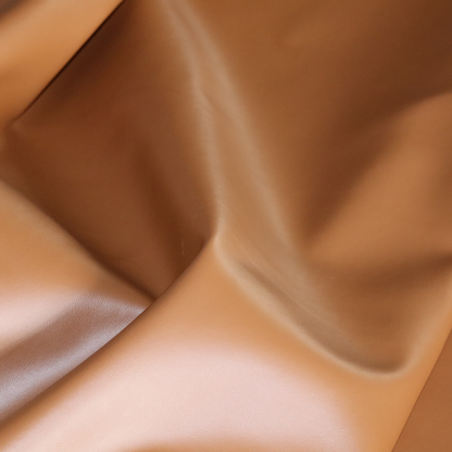 Sulmona Faux Leather Smooth Effect In Tan Brown Colour Upholstery Fabric CTR-1475