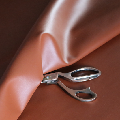 Sulmona Faux Leather Smooth Effect In Orange Colour Upholstery Fabric CTR-1476