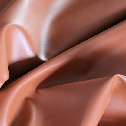 Sulmona Faux Leather Smooth Effect In Orange Colour Upholstery Fabric CTR-1476