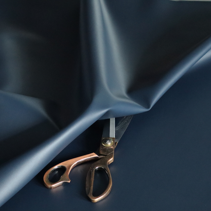 Sulmona Faux Leather Smooth Effect In Navy Blue Colour Upholstery Fabric CTR-1479