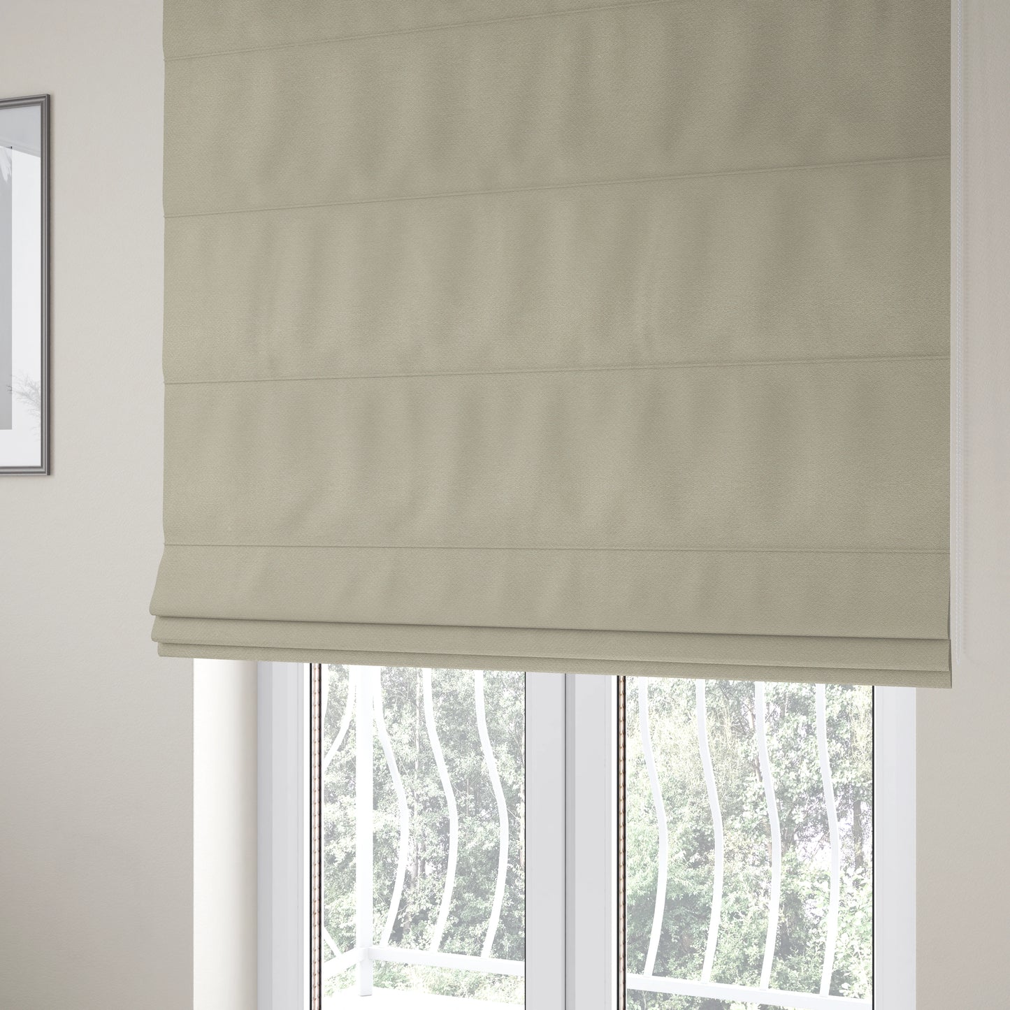 Boston Flat Weave Cream Recycled Upholstery Fabric CTR-1479 - Roman Blinds