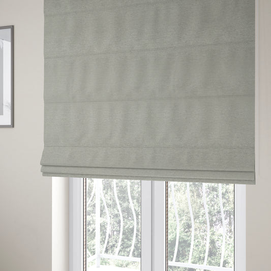 Boston Flat Weave Grey Recycled Upholstery Fabric CTR-1485 - Roman Blinds