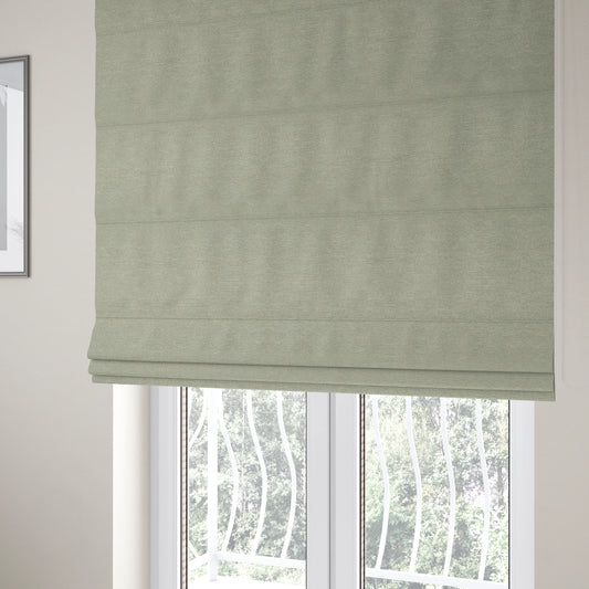 Miami Soft Plain Weave Water Repellent Silver Upholstery Fabric CTR-1504 - Roman Blinds