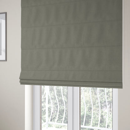 Miami Soft Plain Weave Water Repellent Grey Upholstery Fabric CTR-1505 - Roman Blinds