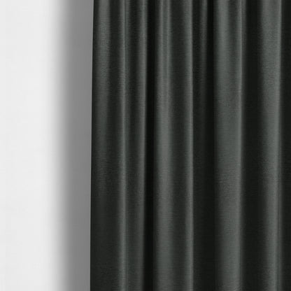 Miami Soft Plain Weave Water Repellent Black Upholstery Fabric CTR-1509 - Made To Measure Curtains