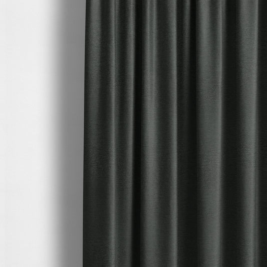 Miami Soft Plain Weave Water Repellent Black Upholstery Fabric CTR-1509 - Made To Measure Curtains