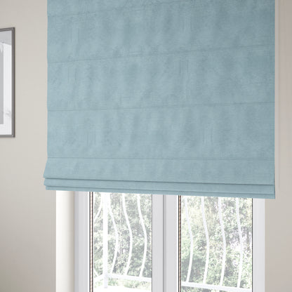 Melbourne Chenille Plain Blue Upholstery Fabric CTR-1519 - Roman Blinds