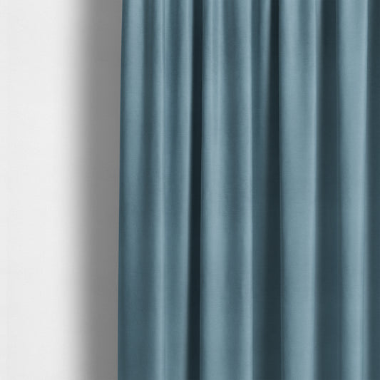 Melbourne Chenille Plain Blue Upholstery Fabric CTR-1520 - Made To Measure Curtains