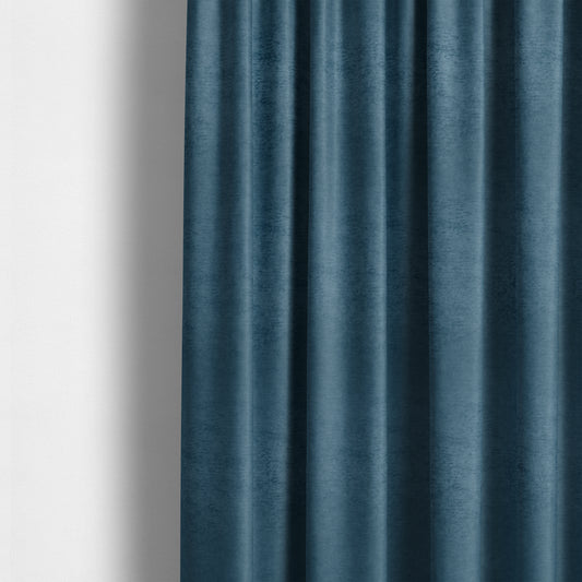 Melbourne Chenille Plain Blue Upholstery Fabric CTR-1521 - Made To Measure Curtains