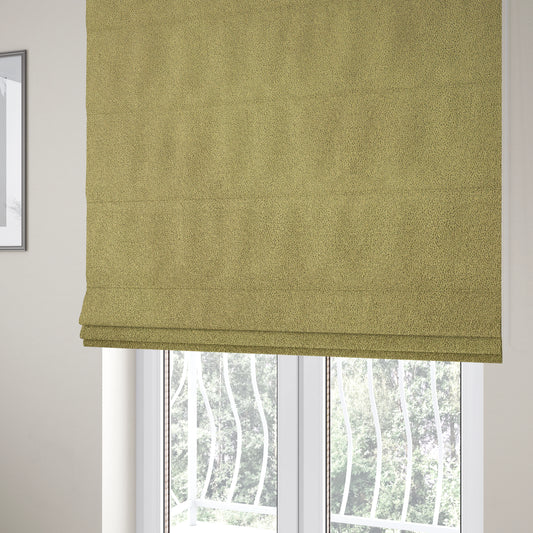 Wilson Soft Suede Green Colour Upholstery Fabric CTR-1528 - Roman Blinds