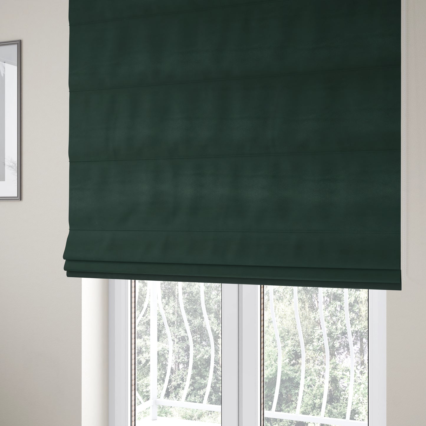 Wilson Soft Suede Green Colour Upholstery Fabric CTR-1530 - Roman Blinds