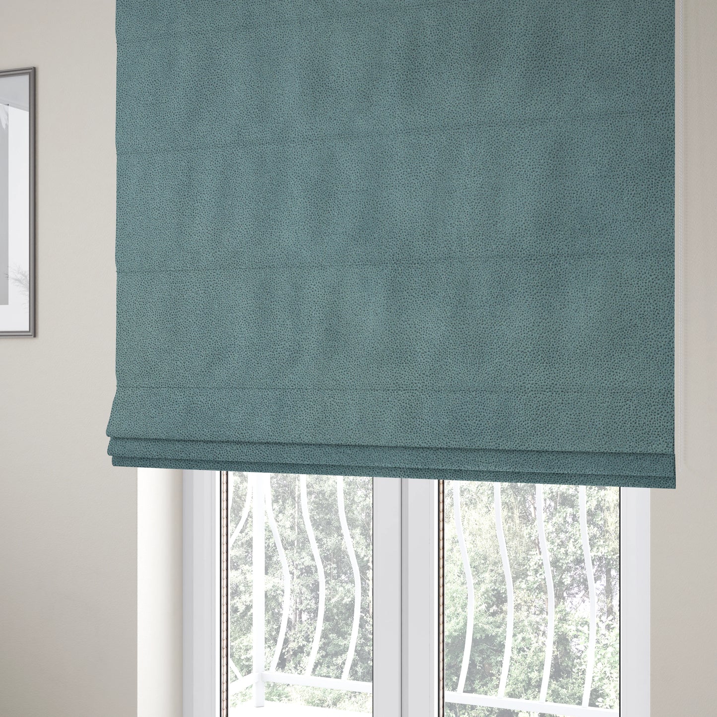 Wilson Soft Suede Blue Colour Upholstery Fabric CTR-1532 - Roman Blinds