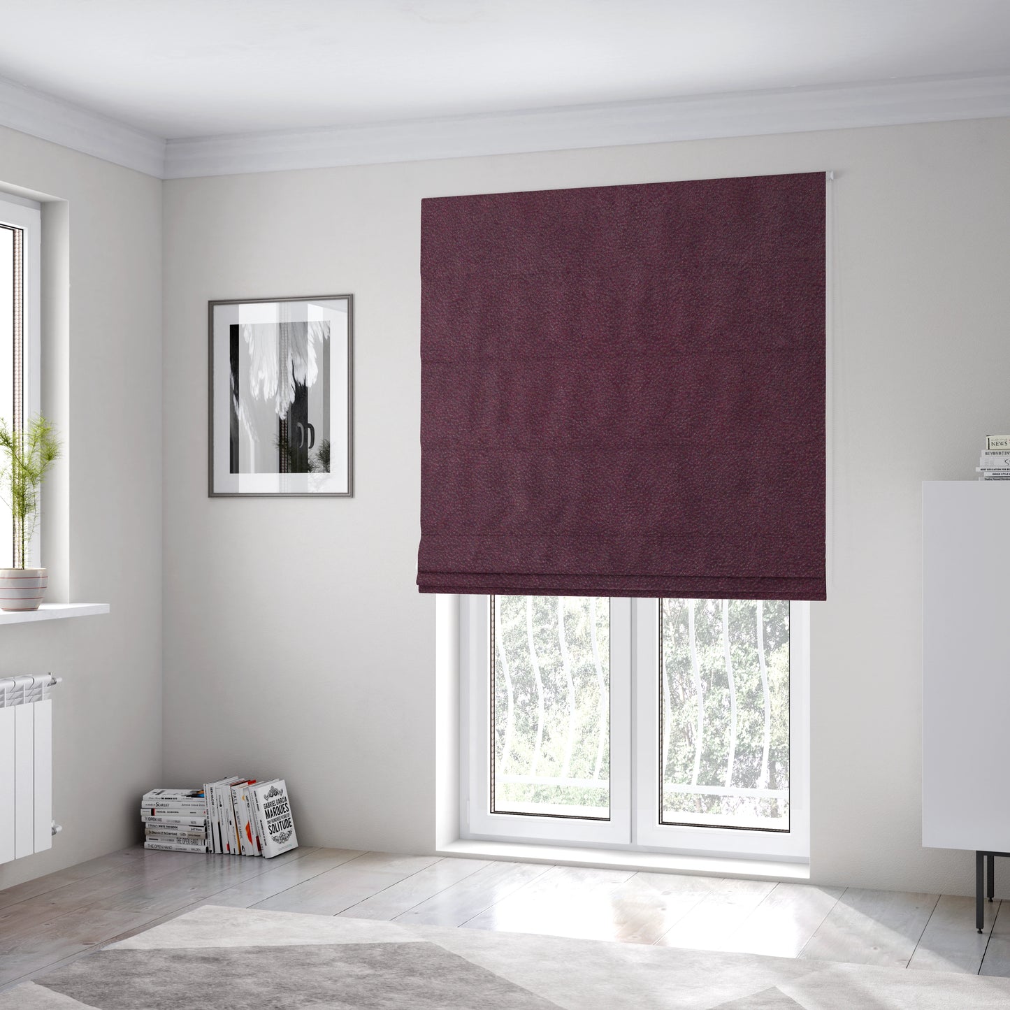 Wilson Soft Suede Purple Colour Upholstery Fabric CTR-1540 - Roman Blinds