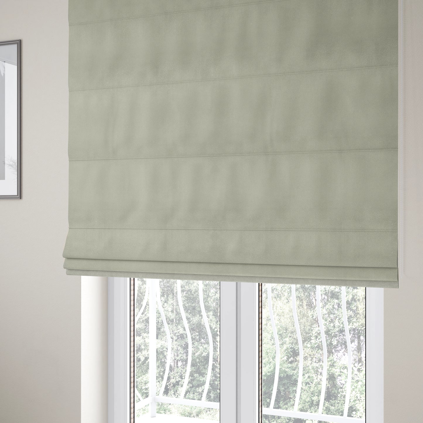 Wilson Soft Suede Silver Colour Upholstery Fabric CTR-1541 - Roman Blinds