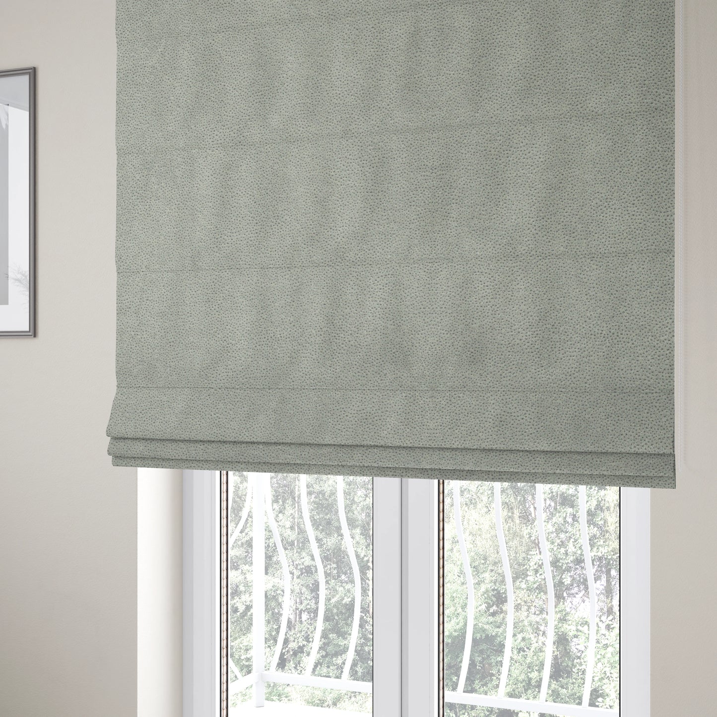 Wilson Soft Suede Silver Colour Upholstery Fabric CTR-1543 - Roman Blinds