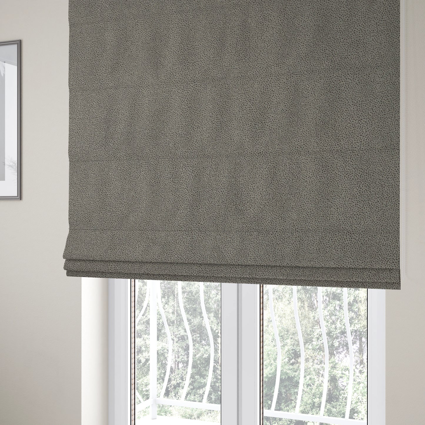 Wilson Soft Suede Grey Colour Upholstery Fabric CTR-1544 - Roman Blinds